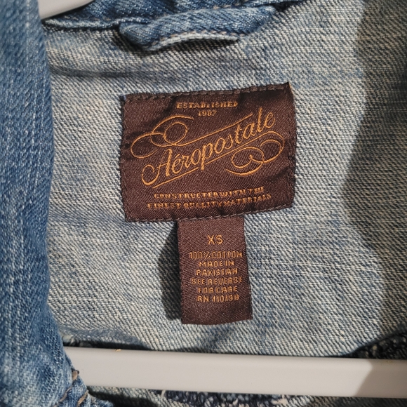 Aeropostle distressed denim jacket size xs - Picture 2 of 8